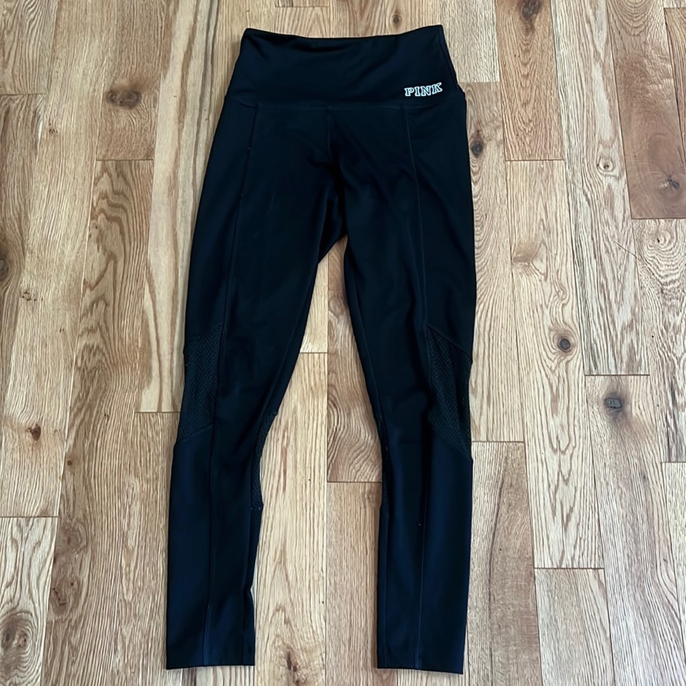 VS PINK leggings with mesh detail